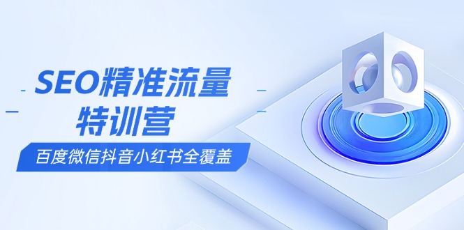（13851期）SEO精准流量特训营，百度微信抖音小红书全覆盖，带你搞懂搜索优化核心技巧-DE云网创