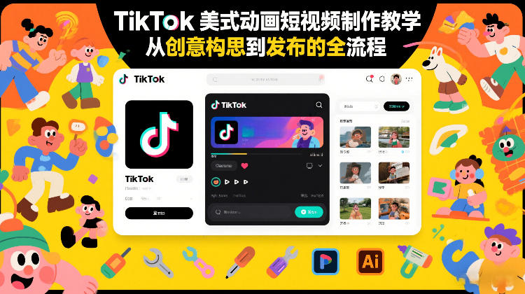 TikTok美式动画短视频制作教学,从创意构思到发布的全流程插图 TikTok美式动画短视频制作教学,从创意构思到发布的全流程