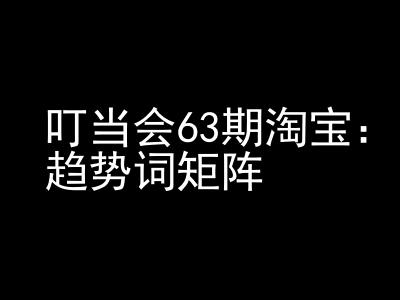 《淘宝天猫打爆班》原创高阶技术第63期，趋势词矩阵技术和玩法-DE云网创