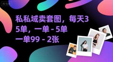 私域卖套图，每天3—5单，一单99-2张-DE云网创
