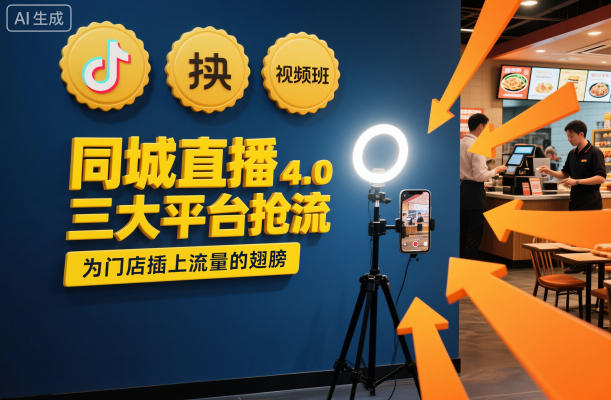 同城直播实操班4.0,三大平台抢流,为门店插上流量的翅膀-DE云网创