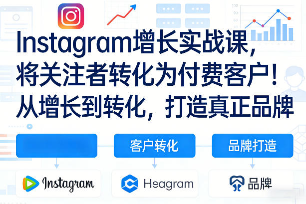 Instagram增长实战课，将关注者转化为付费客户！从增长到转化，打造真正品牌(双语字幕)-DE云网创