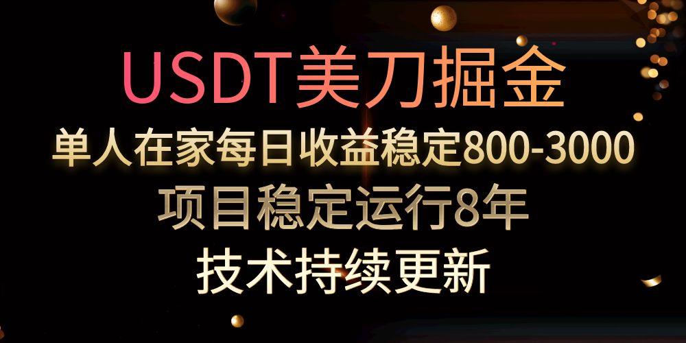 （15527期）USDT美刀掘金，单人每日收益800-3000，稳定运行8年-DE云网创