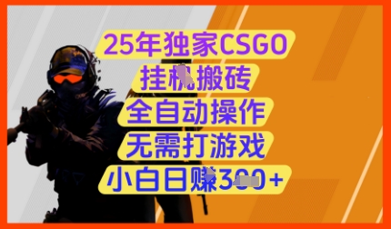 25年独家CSGO挂G搬砖，全自动操作，无需打游戏，小白日入3张+【揭秘】-DE云网创