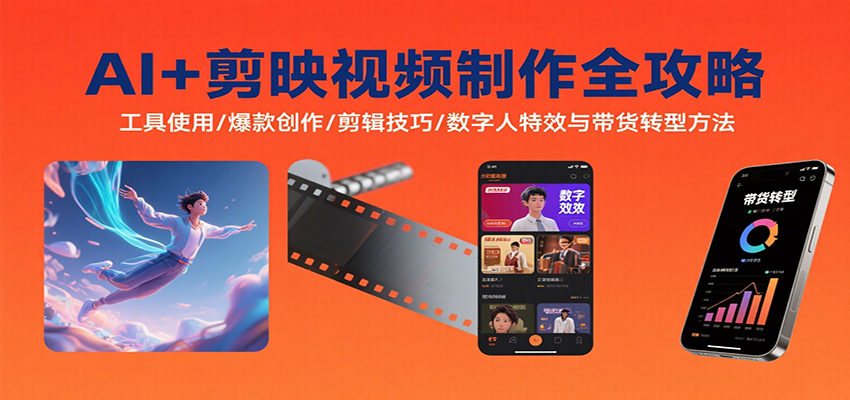 AI+剪映视频制作全攻略:工具使用/爆款创作/剪辑技巧/数字人特效与带货转型方法插图 AI+剪映视频制作全攻略:工具使用/爆款创作/剪辑技巧/数字人特效与带货转型方法插图