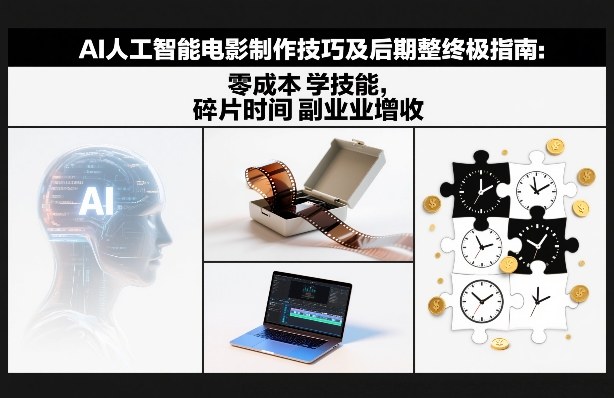 AI人工智能电影制作技巧及后期完整终极指南:零成本学技能,碎片时间副业增收插图 AI人工智能电影制作技巧及后期完整终极指南:零成本学技能,碎片时间副业增收