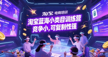 淘宝蓝海小类目训练营， 竞争小，可复制性强-DE云网创