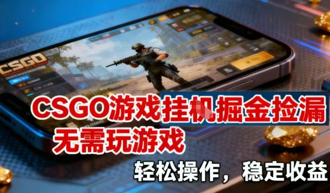 CSGO游戏挂G掘金捡漏,不需要玩游戏,操作简单,收益稳定【揭秘】插图 CSGO游戏挂G掘金捡漏,不需要玩游戏,操作简单,收益稳定【揭秘】