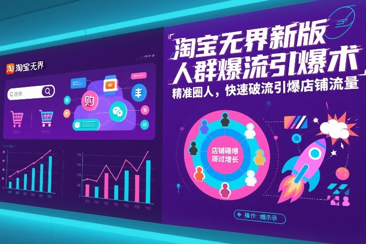 淘宝无界新版人群爆流引爆术,精准圈人,快速破流引爆店铺流量插图 淘宝无界新版人群爆流引爆术,精准圈人,快速破流引爆店铺流量