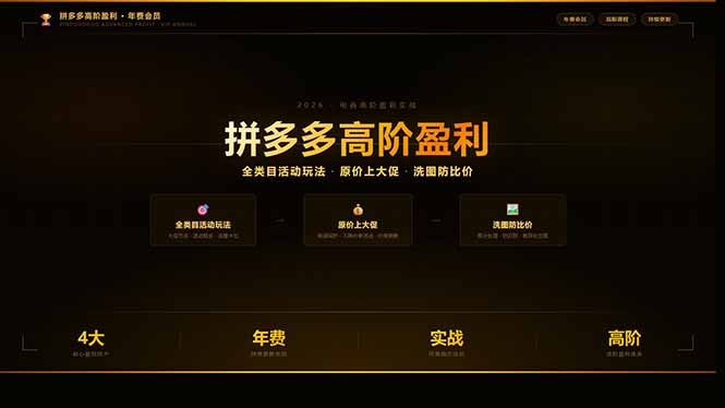 拼多多高阶盈利年费会员(更新3月31-DE云网创