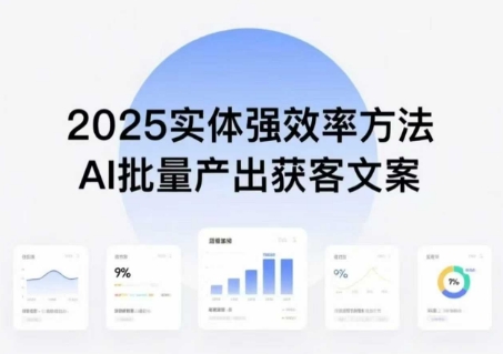实体强效率方法:AI批量产出获客文案,2025年普通人拥抱AI,实现实体创收-DE云网创