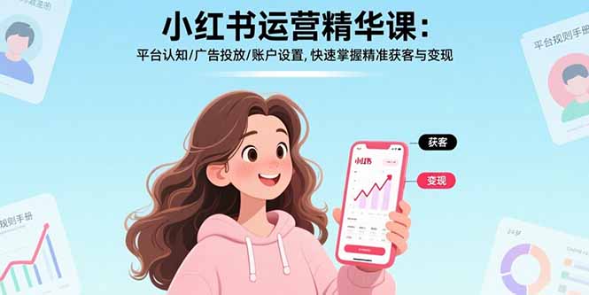 小红书运营精华课-更新:平台认知/广告投放/账户设置,快速掌握精准获客与变现插图 小红书运营精华课-更新:平台认知/广告投放/账户设置,快速掌握精准获客与变现插图