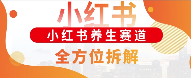 小红书养生赛道全方位玩法拆解，小白可做，轻松月入过w-DE云网创