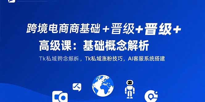 (15496期)跨境电商基础+晋级+高级课:基础概念解析,Tk私域涨粉技巧,AI客服系统搭建-DE云网创