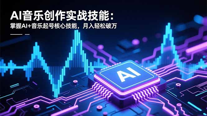 AI音乐创作实战技能:掌握AI+音乐起号核心技能,月入轻松破万插图 AI音乐创作实战技能:掌握AI+音乐起号核心技能,月入轻松破万插图