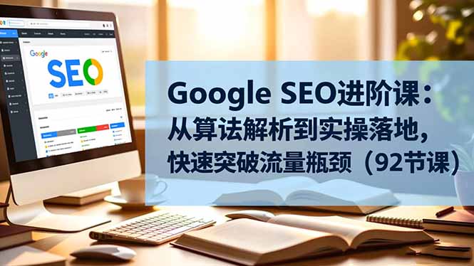 Google SEO进阶课：从算法解析到实操落地，快速突破流量瓶颈(92节课-DE云网创