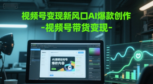 视频号变现新风口AI爆款创作-视频号带货变现-DE云网创