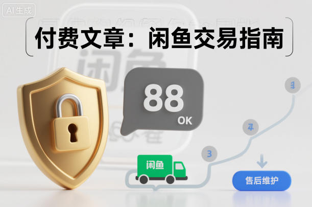 付费文章：闲鱼交易指南，怎么才能降低被坑被马扁的概率-DE云网创