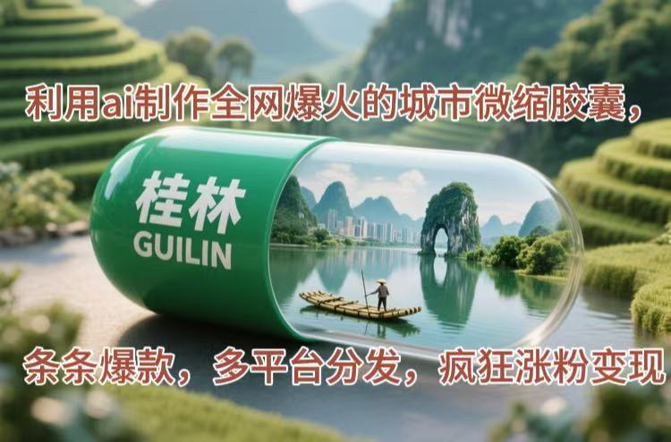 （14704期）利用ai制作全网爆火的城市微缩胶囊，条条爆款，多平台分发，疯狂涨粉变现-DE云网创