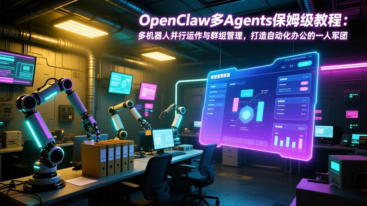 OpenClaw多Agents保姆级教程：多机器人并行运作与群组管理，打造自动化办公的一人军团-DE云网创