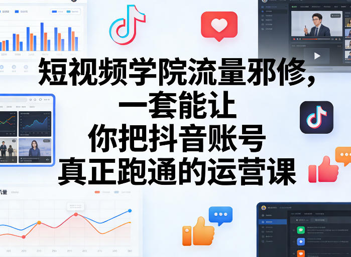 短视频学院流量邪修,一套能让你把抖音账号真正跑通的运营课插图 短视频学院流量邪修,一套能让你把抖音账号真正跑通的运营课