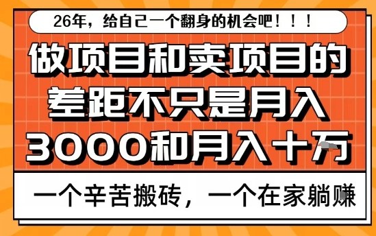 为什么卖项目能轻松月入10个W,而做项目却真正賺不到什么钱?原因竟然是这个!【揭秘】-DE云网创
