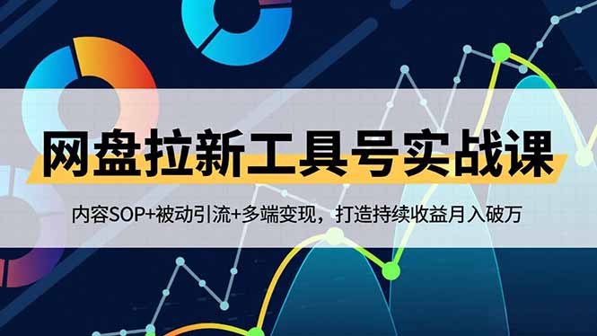网盘拉新工具号实战课，内容SOP+被动引流+多端变现，打造持续收益月入破万-DE云网创