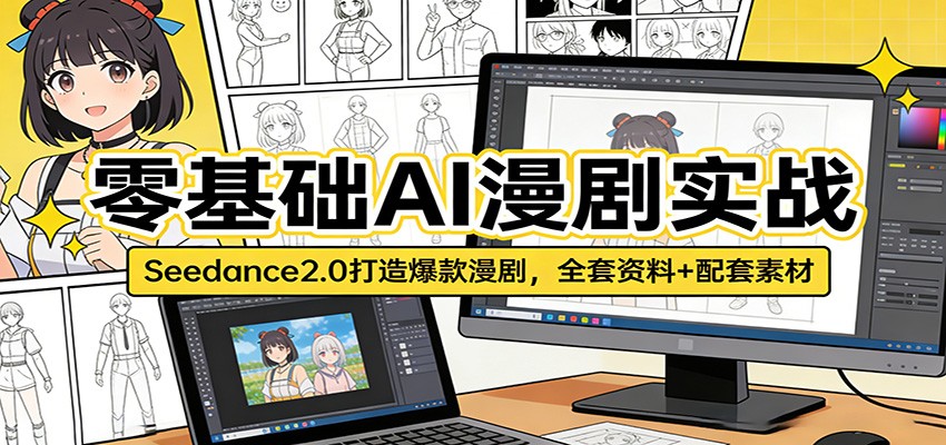 零基础AI漫剧实战：Seedance2.0打造爆款漫剧，全套资料+配套素材-DE云网创
