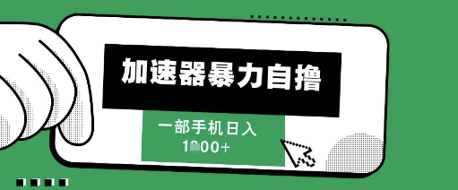 205新风口，加速器暴力自撸，单机日入1k+【揭秘】-DE云网创