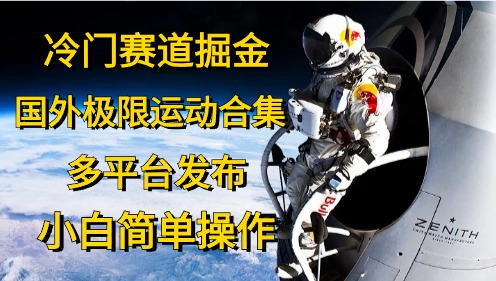 冷门赛道掘金，极限运动合集，多平台发布，小白简单操作-DE云网创