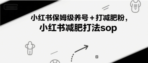 小红书保姆级养号+打减肥粉，小红书减肥打法sop-DE云网创