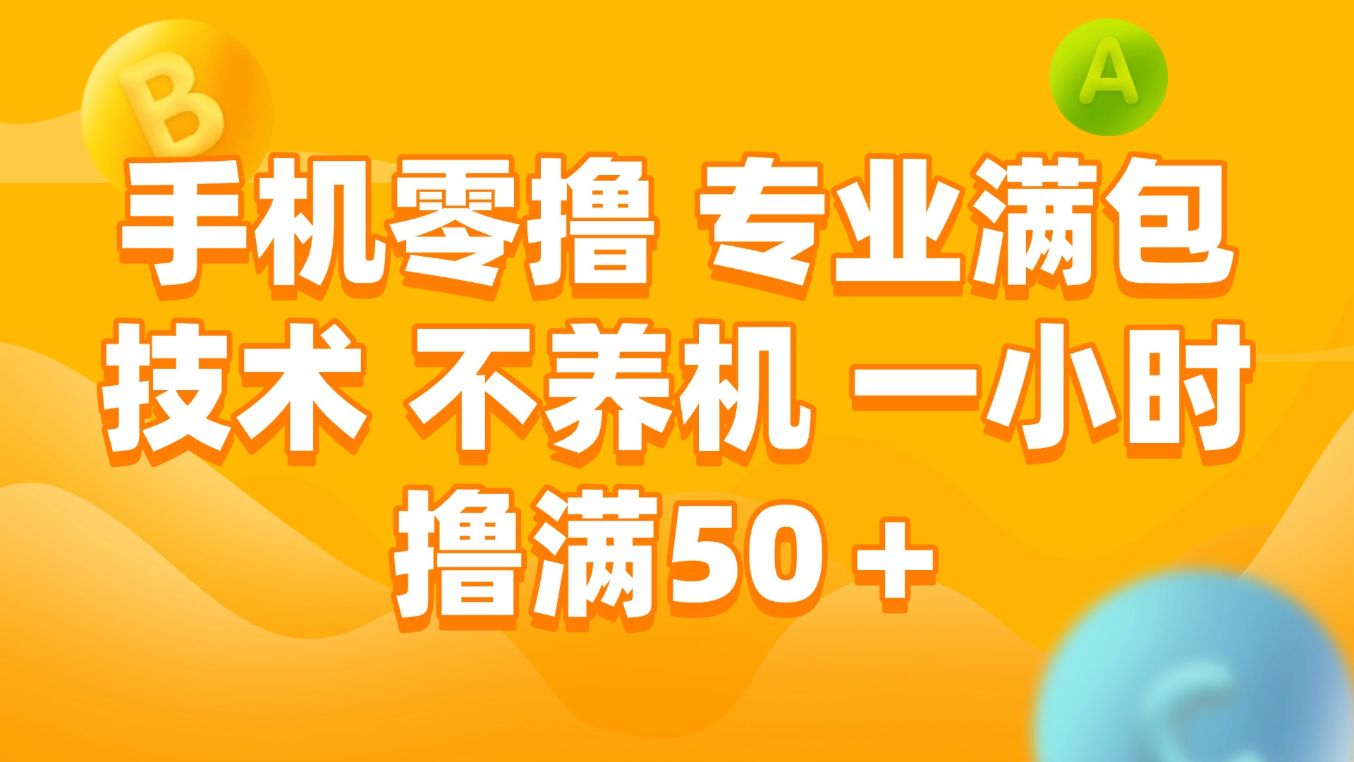 （15059期）手机零撸 专业满包技术 不养机 一小时撸满50+-DE云网创