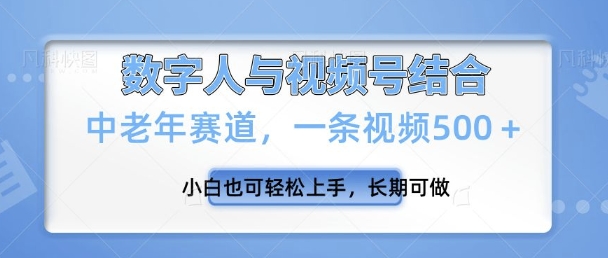 视频号新玩法，新赛道，一条视频500+小白也可轻松上手，长期可做-DE云网创