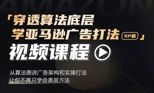 穿透算法底层，学亚马逊广告打法SP篇，从算法侧讲广告架构和实操打法，让你不再只学会表层方法-DE云网创