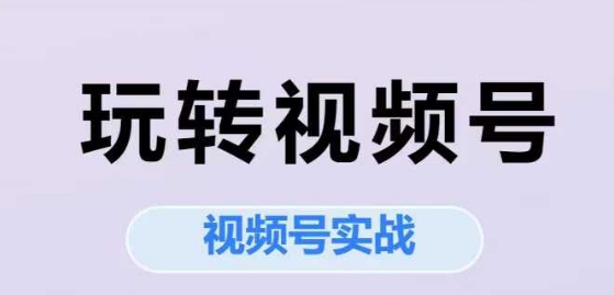 玩转视频号，视频号实战系列课-DE云网创