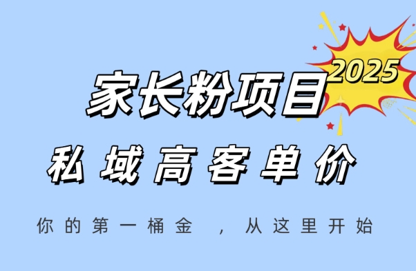 家长粉项目，一个可以长期变现暴利项目，私域高客单价，轻松完成你的人生第一桶金-DE云网创