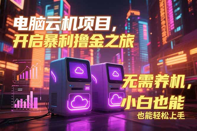 （15323期）电脑云机项目 暴力撸金玩法，不需要养机 配置没有要求 单机100个窗口一...-DE云网创
