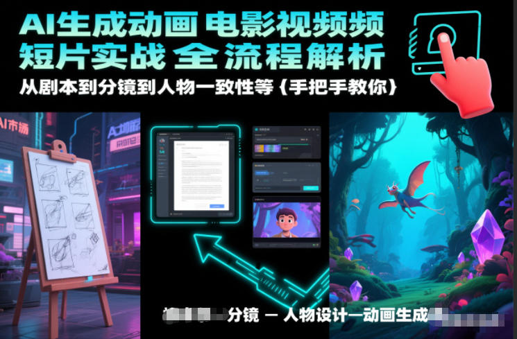 AI生成动画电影视频短片实战全流程解析，从剧本到分镜到人物一致性等手把手教你-DE云网创
