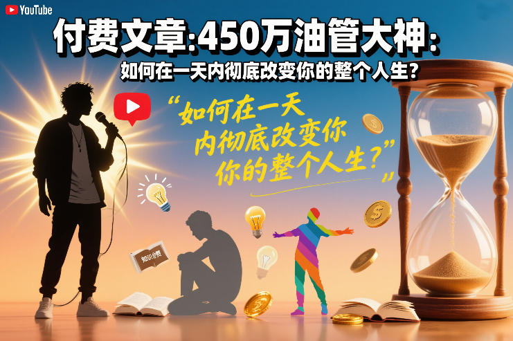 付费文章:450万油管大神:如何在一天内彻底改变你的整个人生?-DE云网创