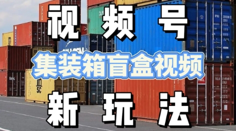 视频号新玩法，利用老外开集装箱盲盒视频，挣分成计划收益，月入过W，新手小白轻松上手-DE云网创