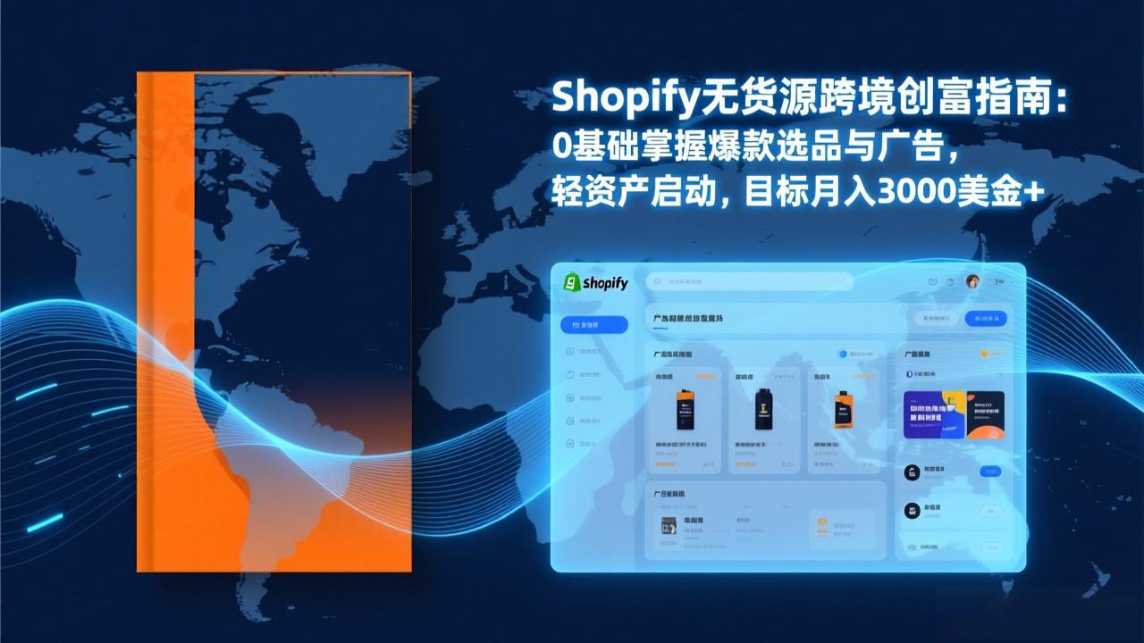 Shopify爆款打法实战：从选品到广告投放，复制爆款模型，驱动独立站月销售额破万刀-DE云网创