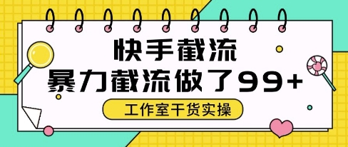 快手暴力截流玩法，全自动无需人工，每日单号50+精准客资【揭秘】-DE云网创