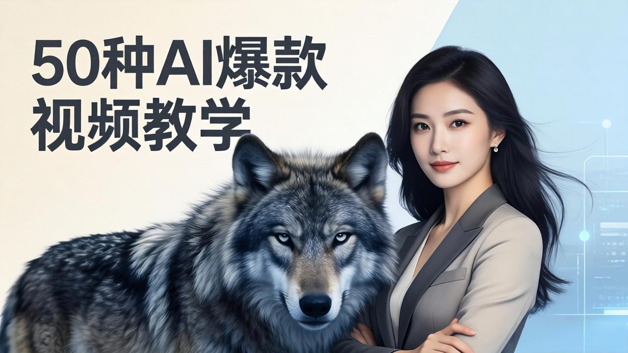 50种AI爆款视频教学：影视级古诗词+治愈萌宠+山海经蛟龙，高阶宝典商业落地-DE云网创