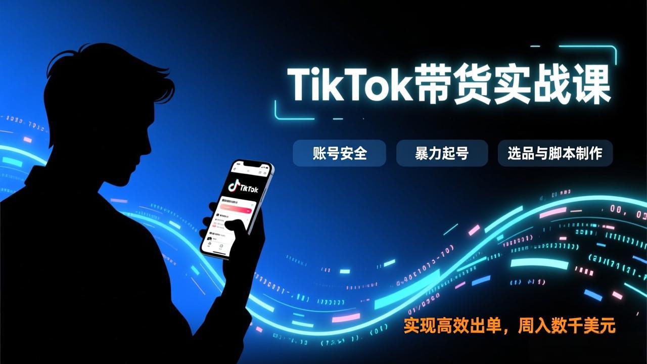 TikTok带货实战课,涵盖账号安全、暴力起号、选品与脚本制作,实现高效出单,周入数千美元插图 TikTok带货实战课,涵盖账号安全、暴力起号、选品与脚本制作,实现高效出单,周入数千美元插图
