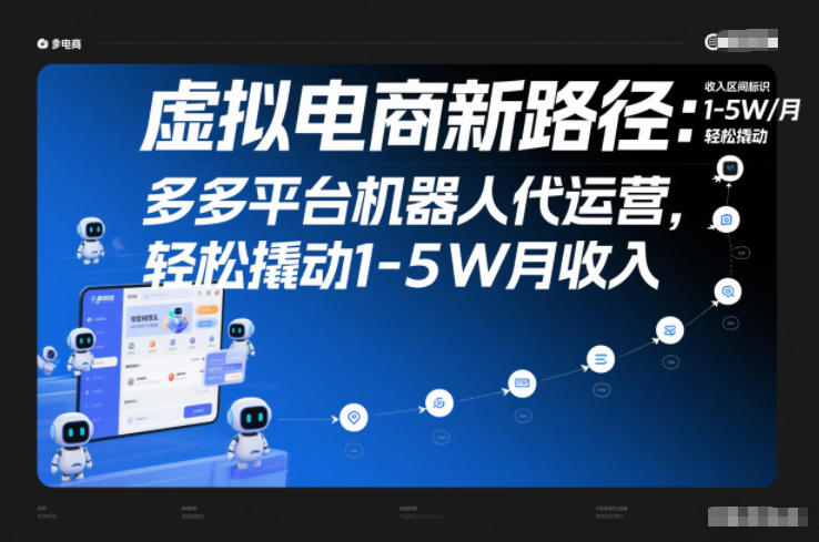 虚拟电商新路径:多多平台机器人代运营,轻松撬动1-5W月收入【揭秘】-DE云网创
