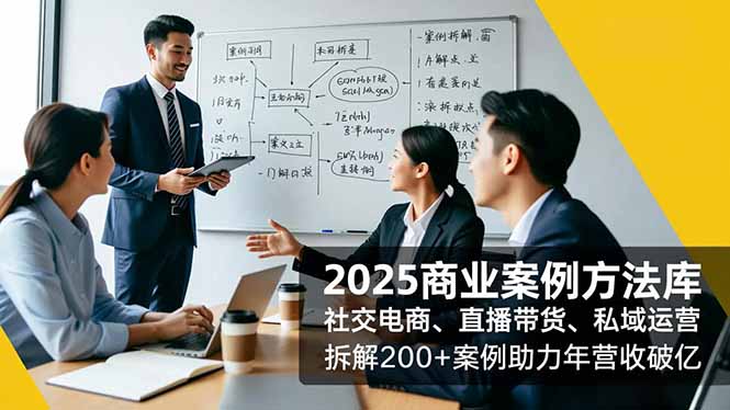 2025商业案例方法库,社交电商、直播带货、私域运营,拆解200+案例助力年营收破亿-DE云网创