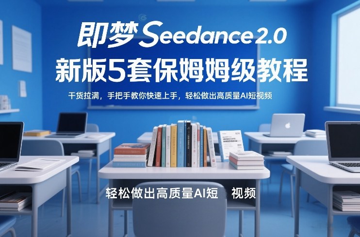 即梦Seedance2.0新版5套保姆级教程，干货拉满，手把手教你快速上手，轻松做出高质量AI短视频-DE云网创