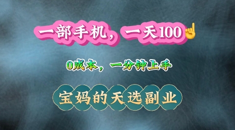 纯手机操作，一天100+的小项目，适合在家没事干的宝妈，一分钟上手，当天做当天收益-DE云网创
