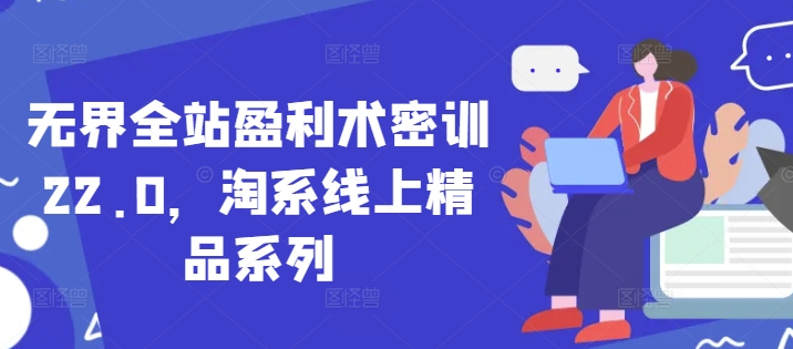 无界全站盈利术密训22.0，淘系线上精品系列-DE云网创