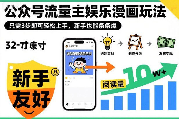 公众号流量主娱乐漫画玩法,只需3步即可轻松上手,新手也能条条爆插图 公众号流量主娱乐漫画玩法,只需3步即可轻松上手,新手也能条条爆